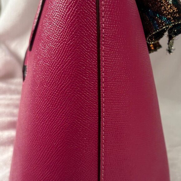 Coach Gallery Tote in Fuchsia with Scarf and Charm (2004) - Picture 6 of 11